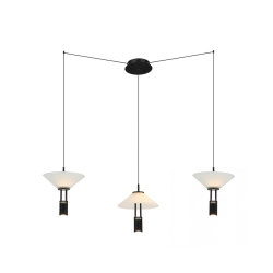 23200 PENDANT LED LIGHT 28W 3000K ALUMINIUM BLACK Zambelis Lights